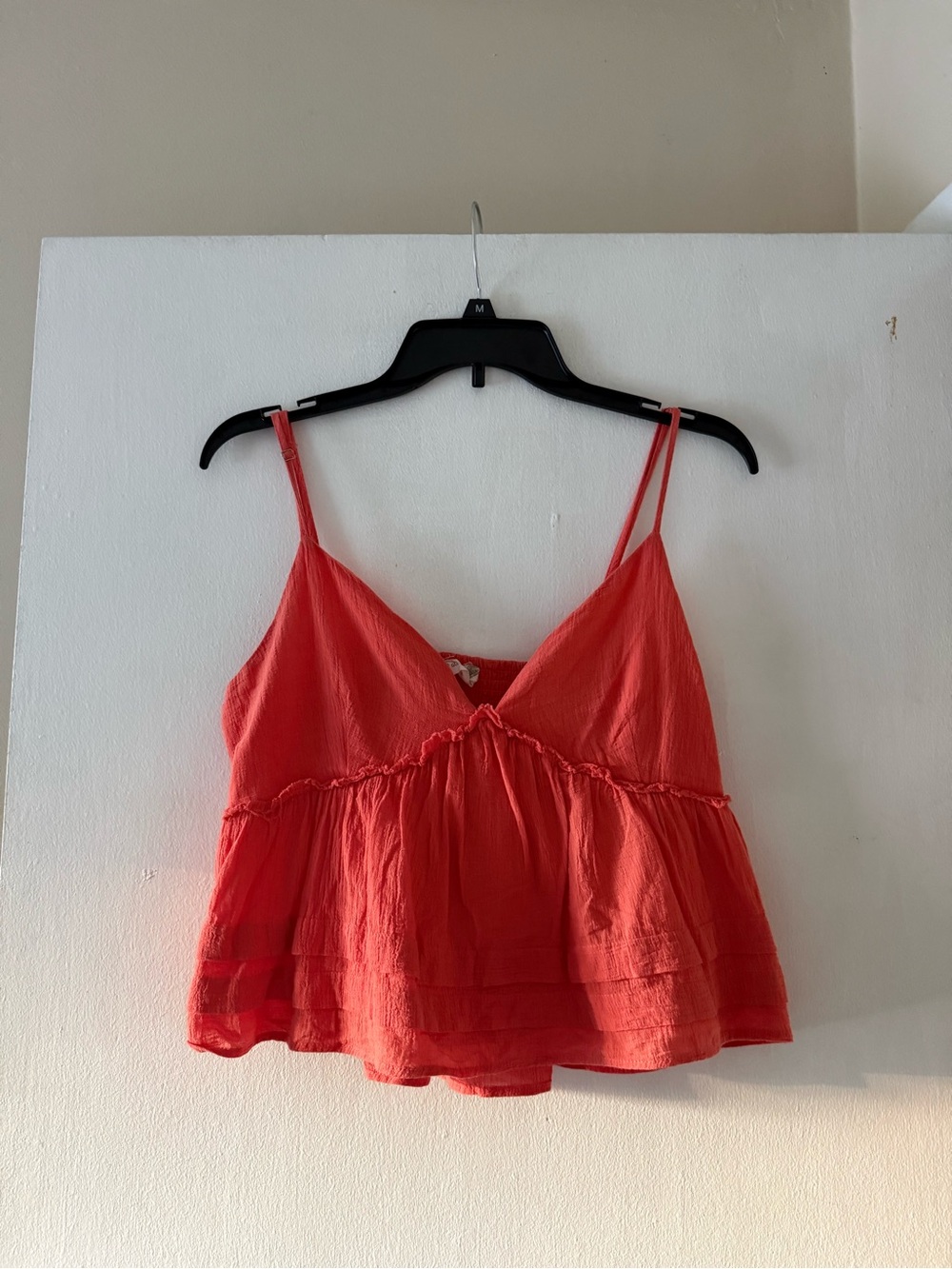 Altard State “Serena” Babydoll Tank Top In Coral Size Large